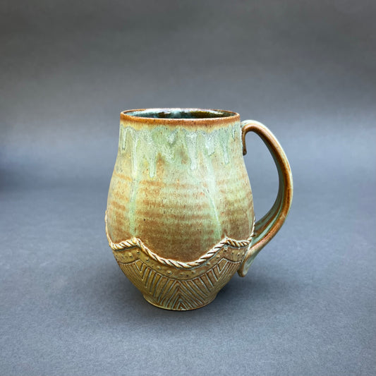 Coil Decorated Copper Mug