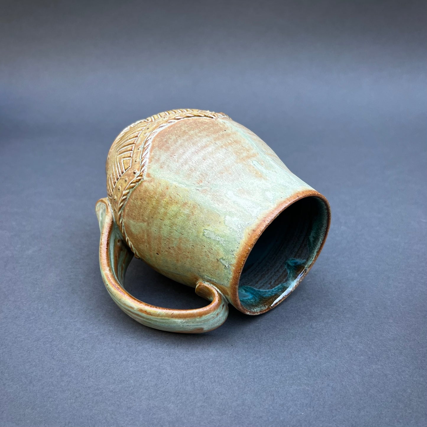 Coil Decorated Copper Mug