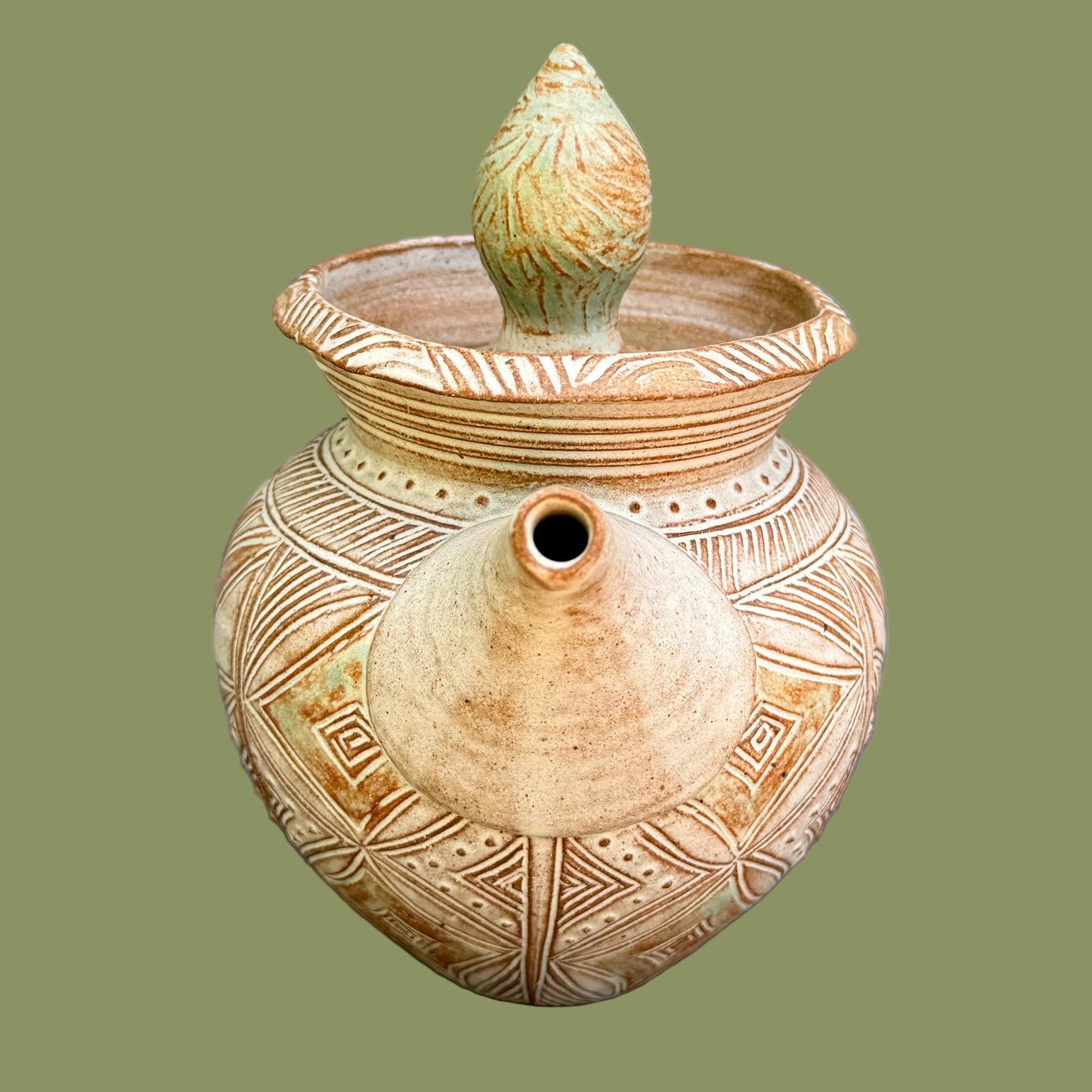 Carved Teapot