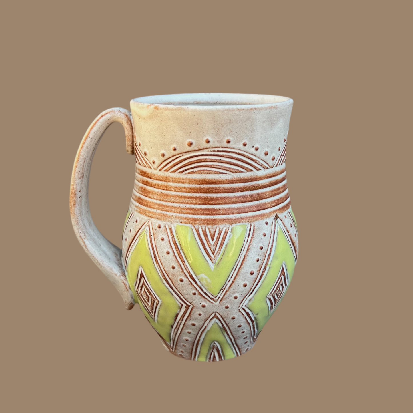 Chartreuse Diamond Kwali Mug