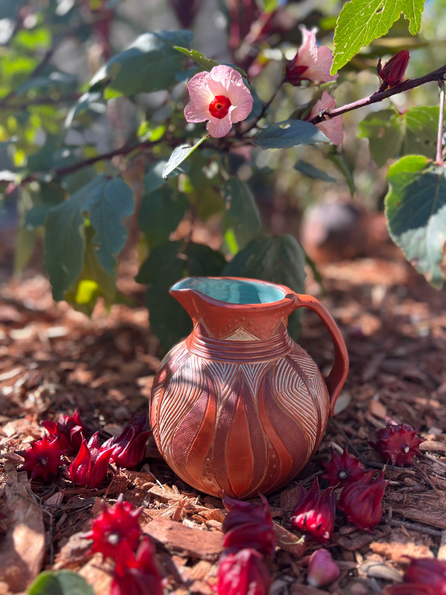 Earth Tone Roselle Jug