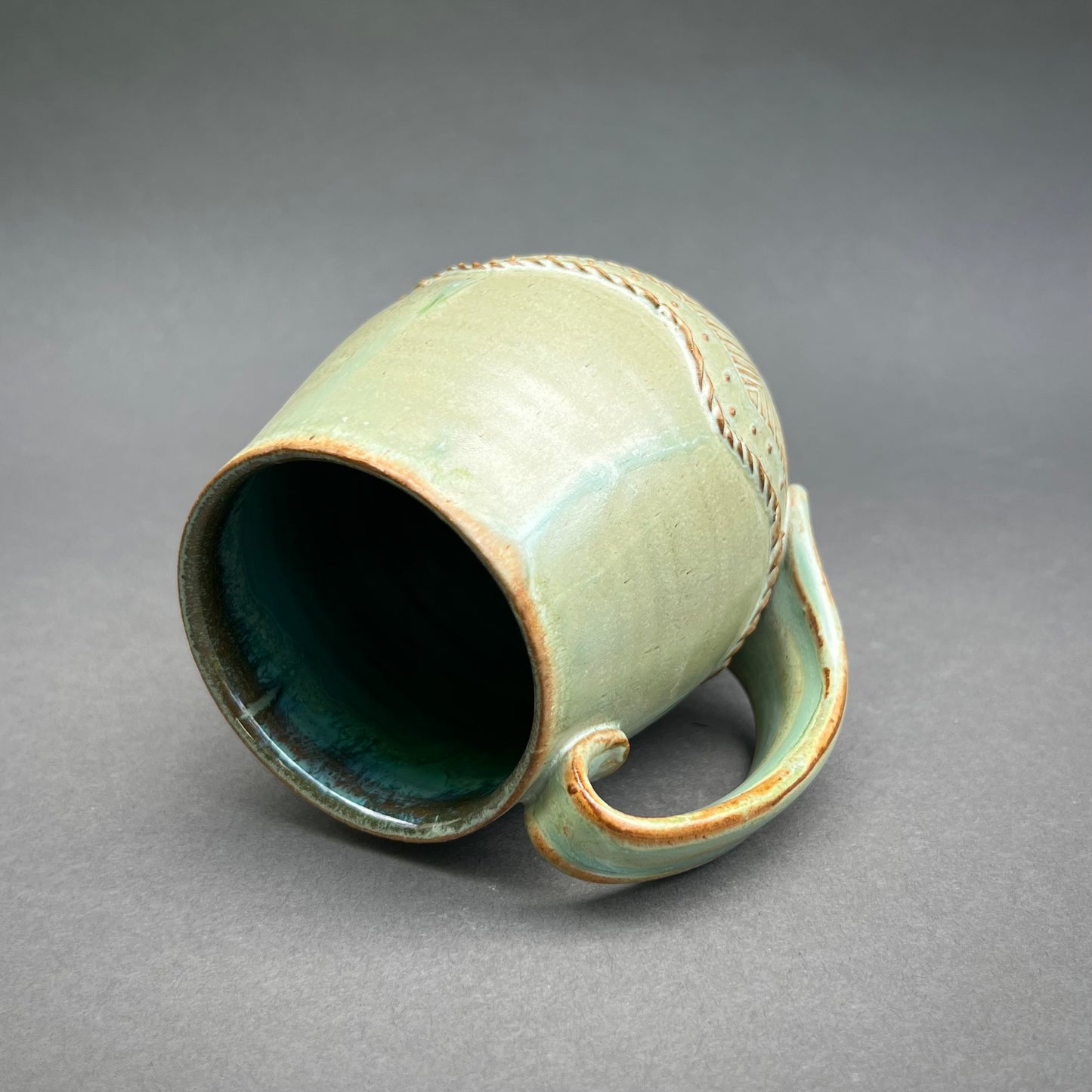 Coil Decorated Copper Mug