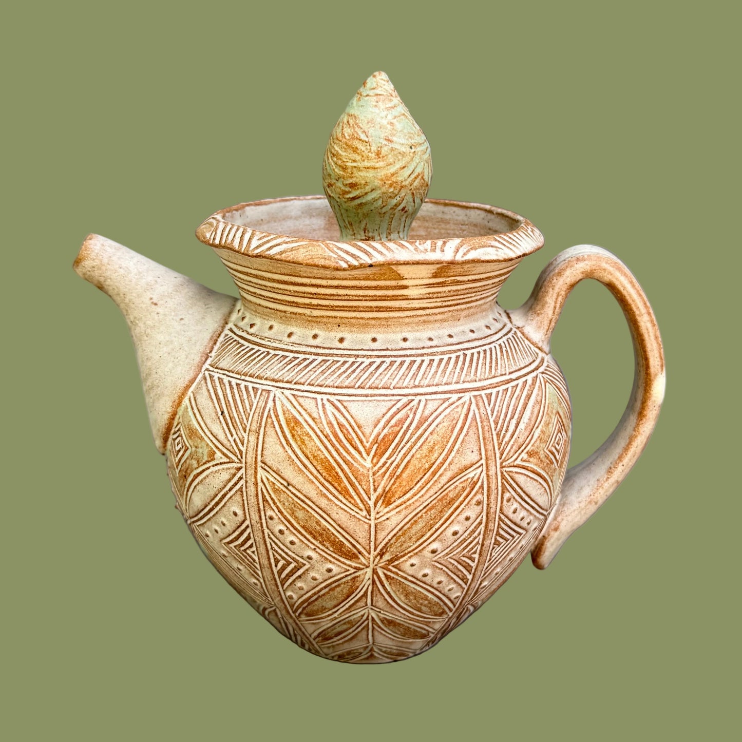 Carved Teapot