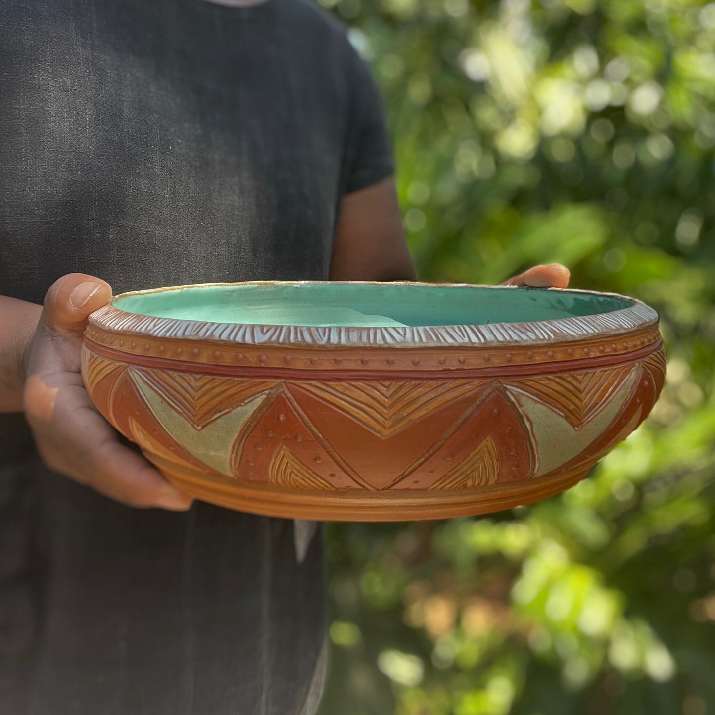 Earth Tone Serving Bowl