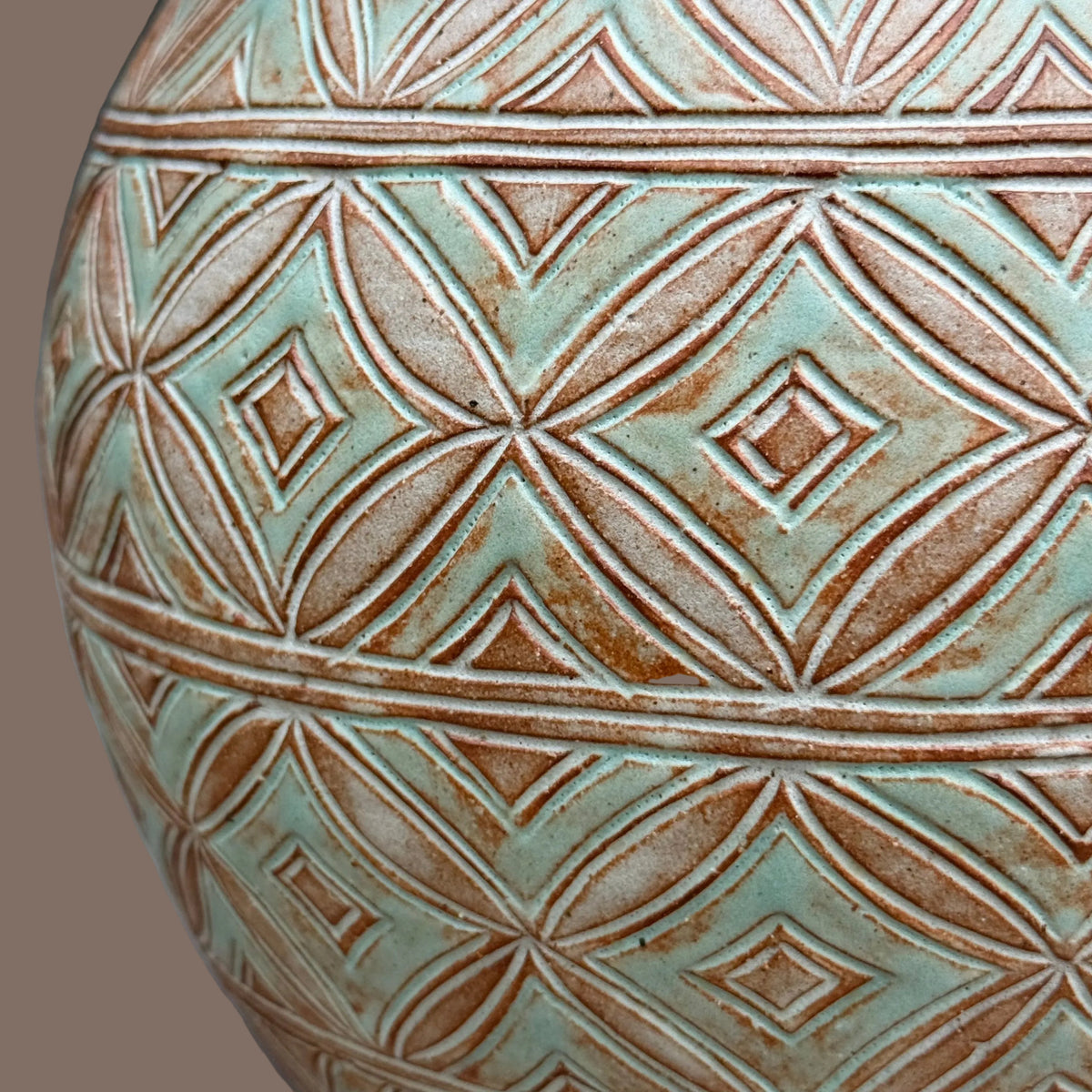 Aqua Diamond Vase