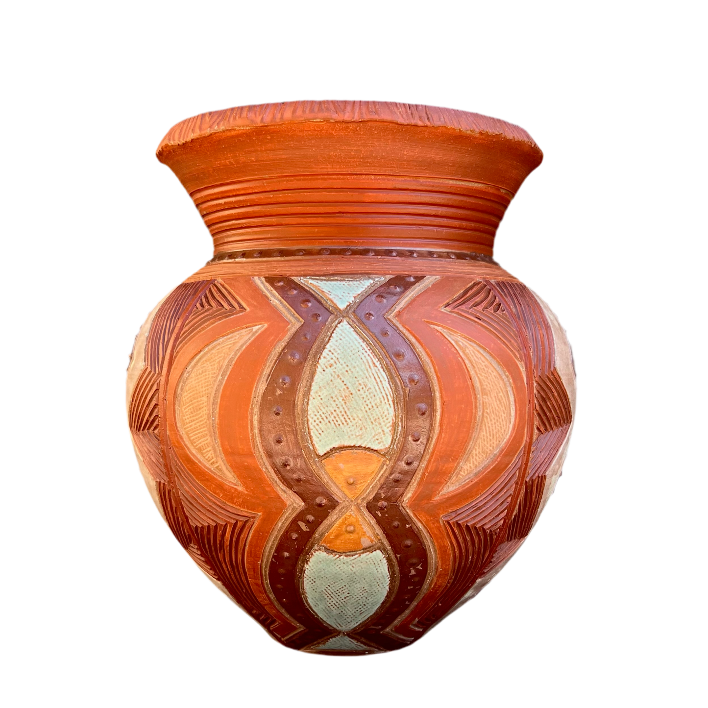 Earth Tone Kwali Vase