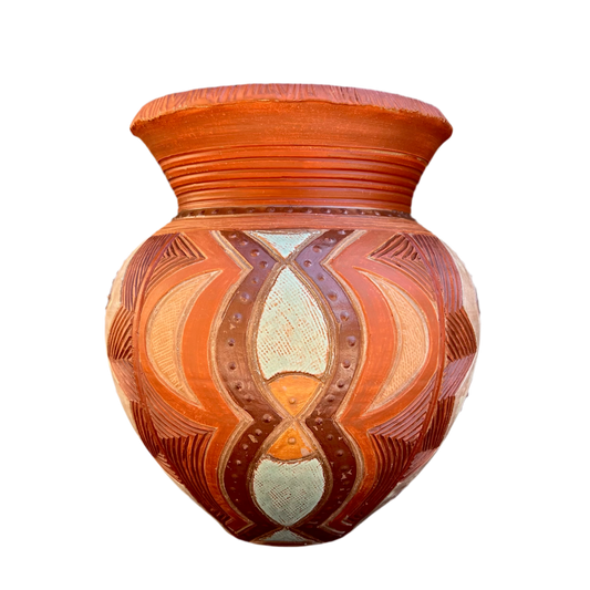 Earth Tone Kwali Vase