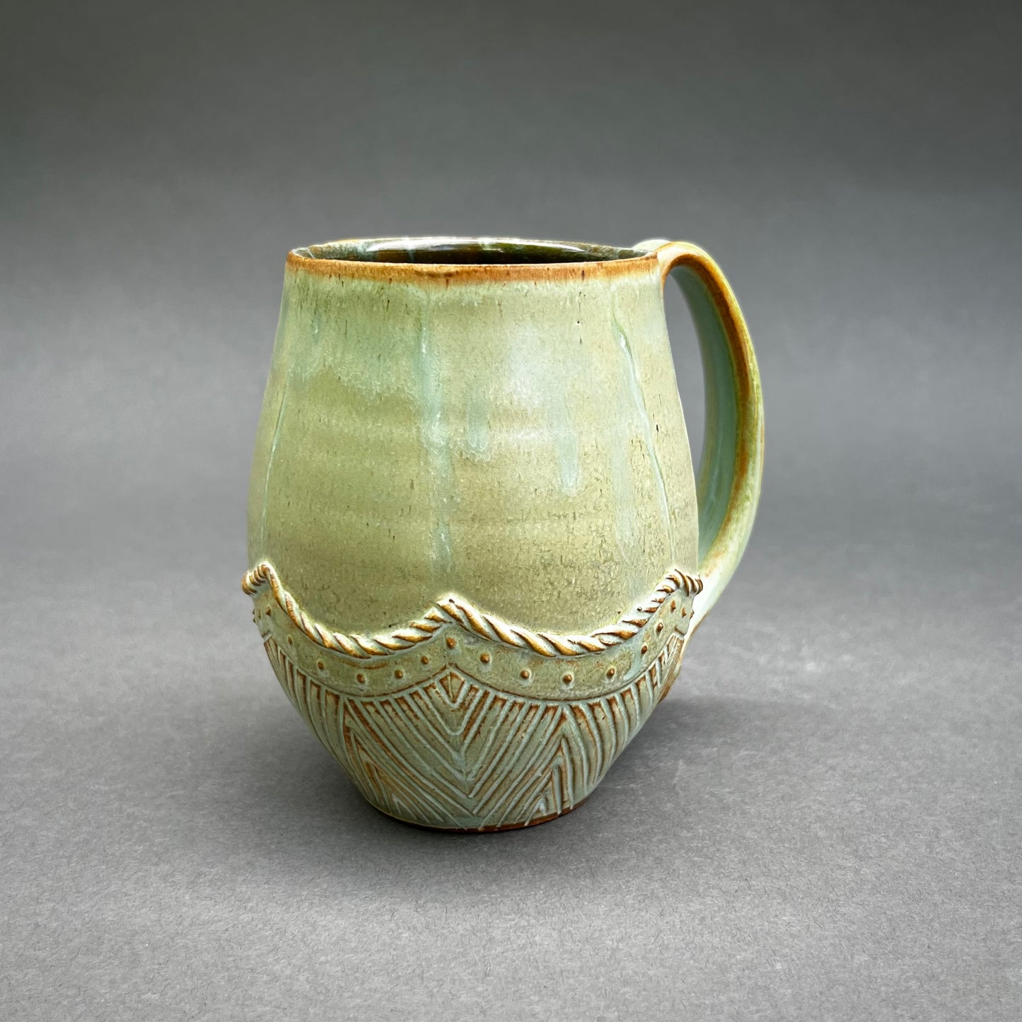 Coil Decorated Copper Mug