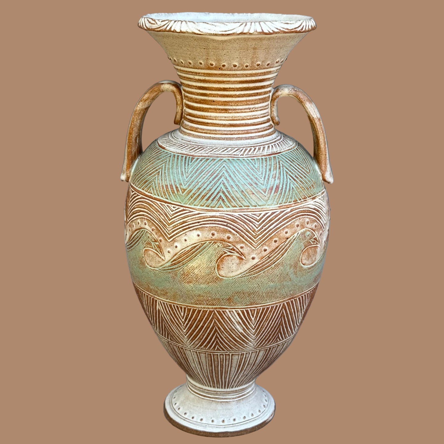 Bird Wave Amphora