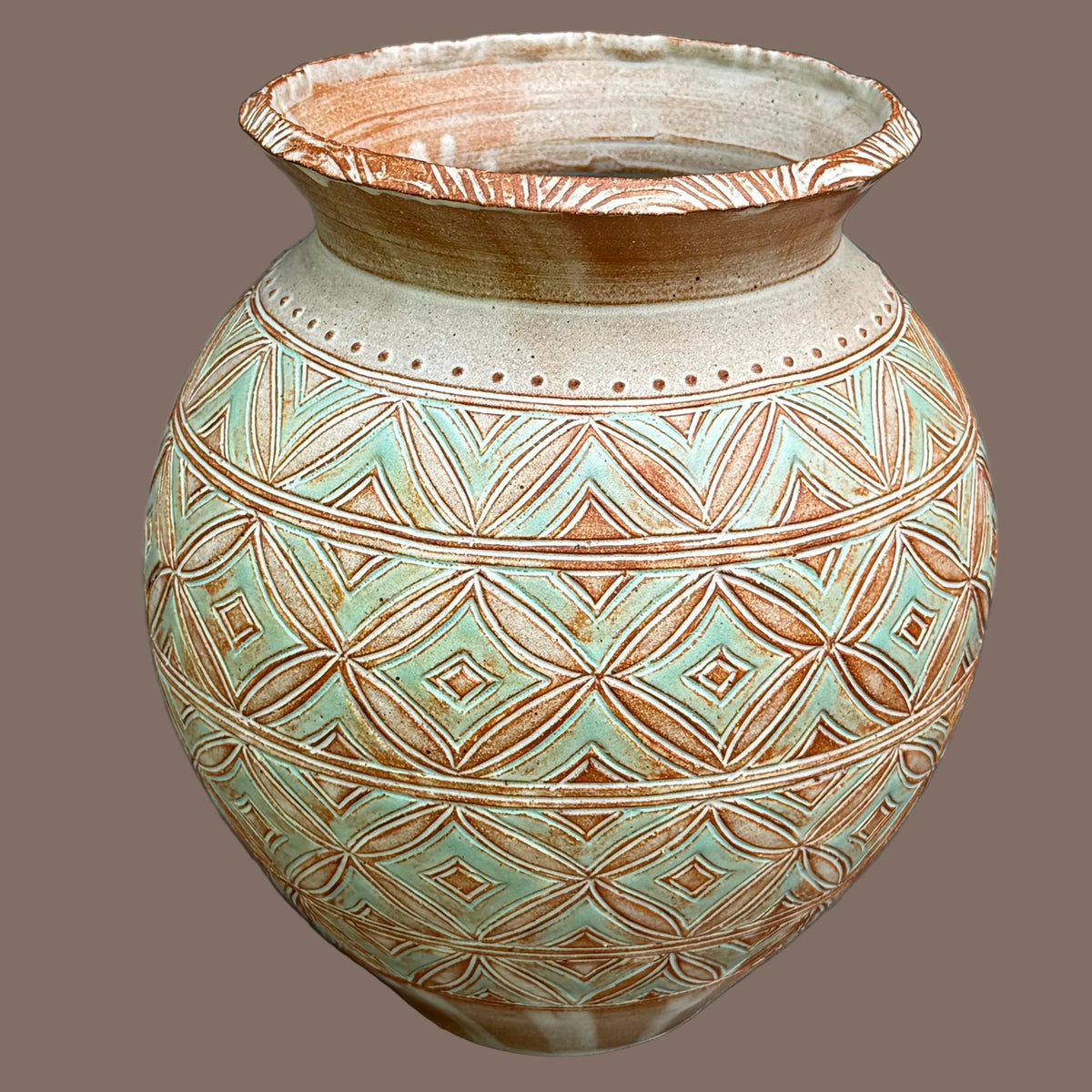Aqua Diamond Vase