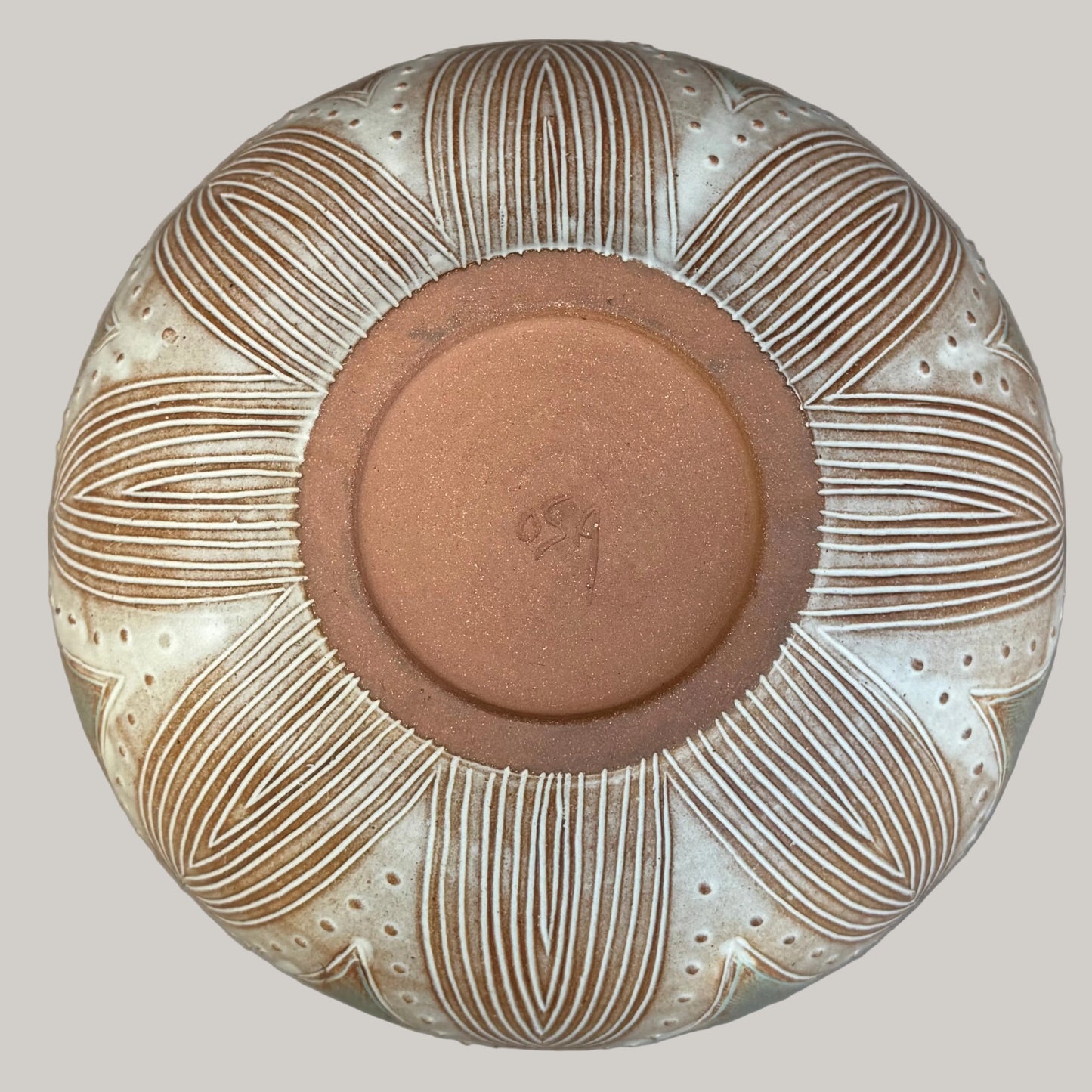 Carved Serving Bowl