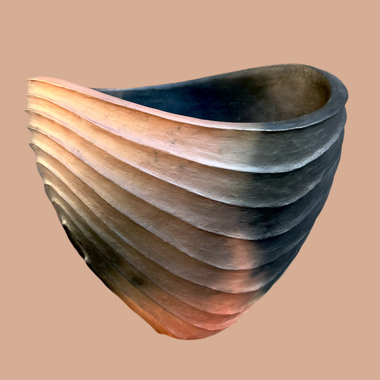 Smoked Terracotta Wave Bowl