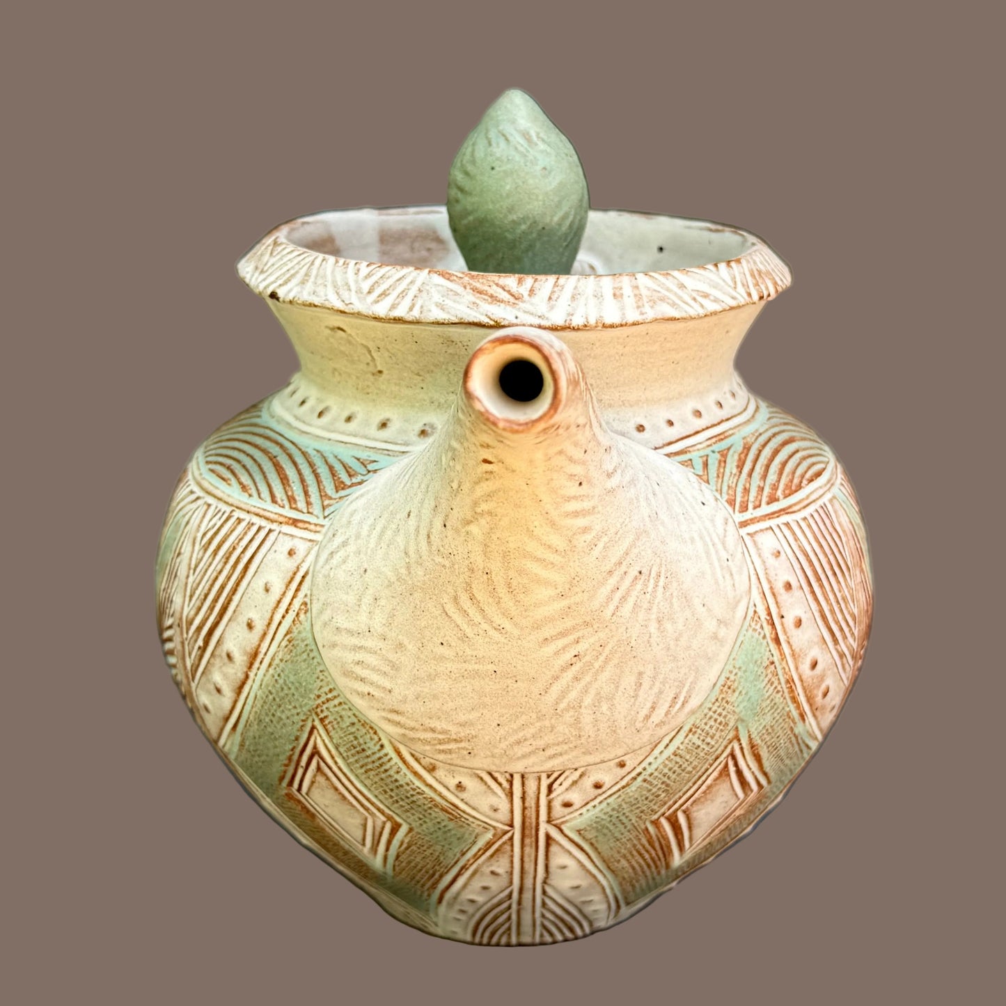 Carved Teapot