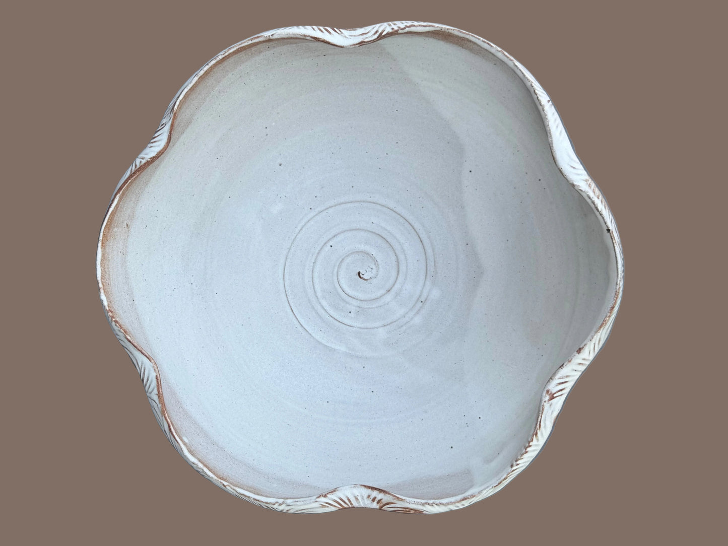 Wavy Rim Serving Bowl