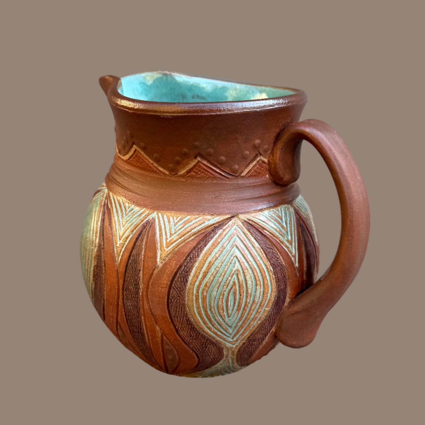 Earth Tone Roselle Jug