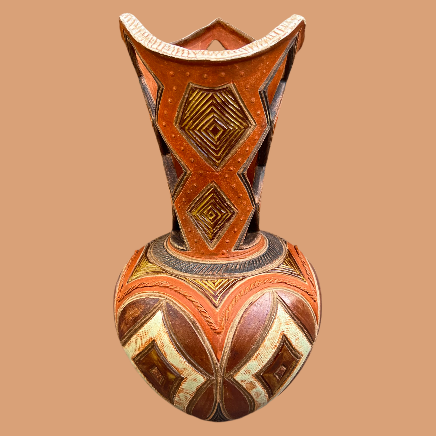 Earth Tone Sculptural Vase