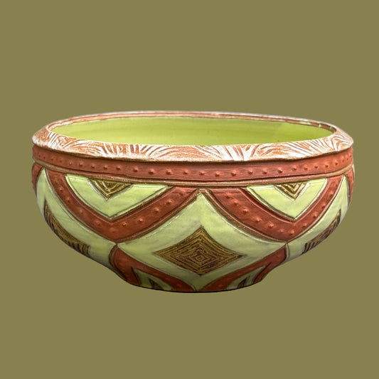 Chartreuse Earth Tone Bowl