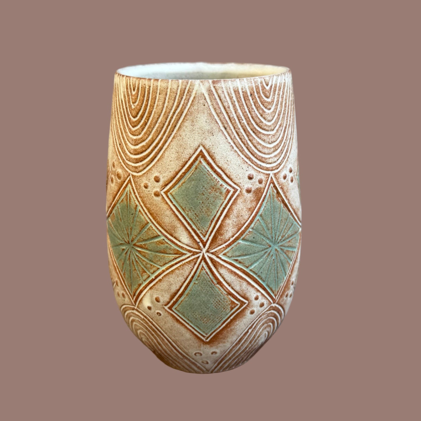 Large Carved Mug