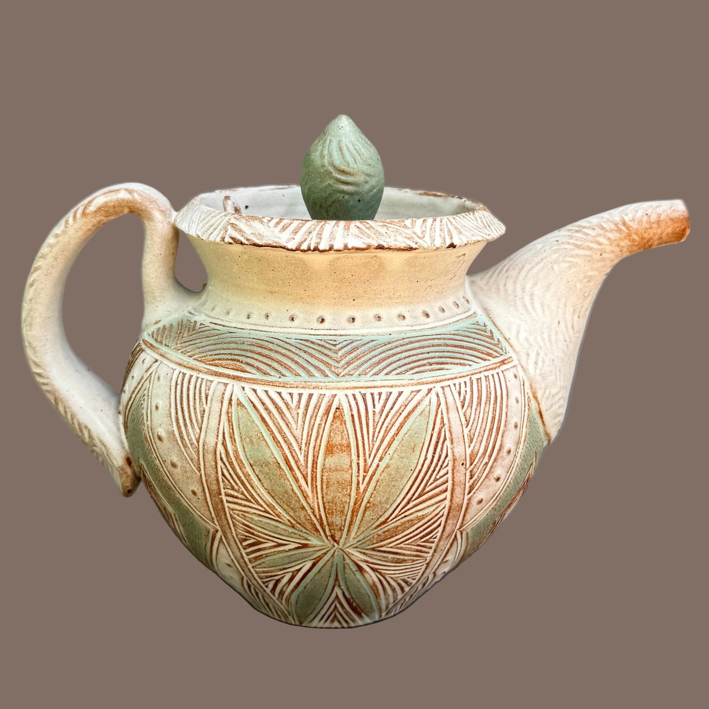 Carved Teapot
