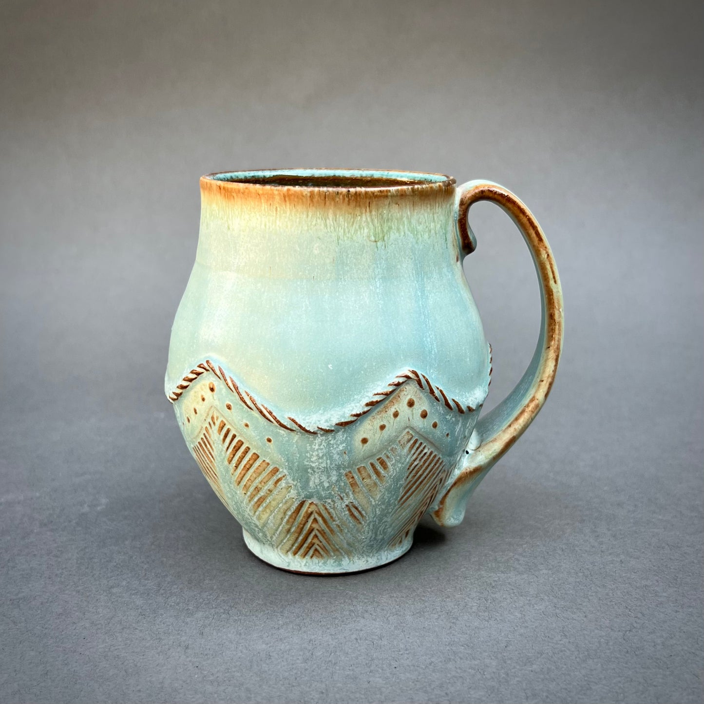 Coil Decorated Copper Mug