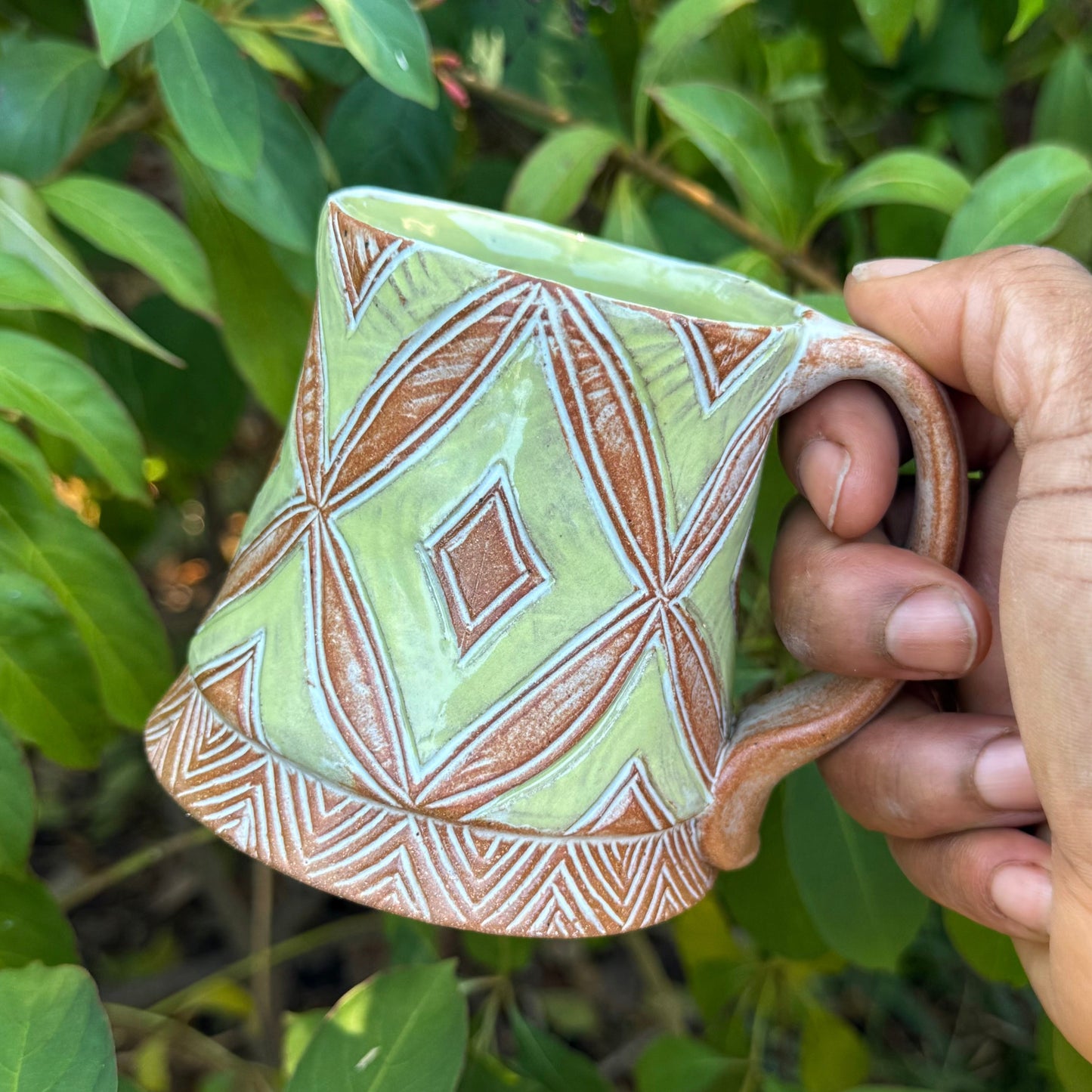 Chartreuse Diamond Mug
