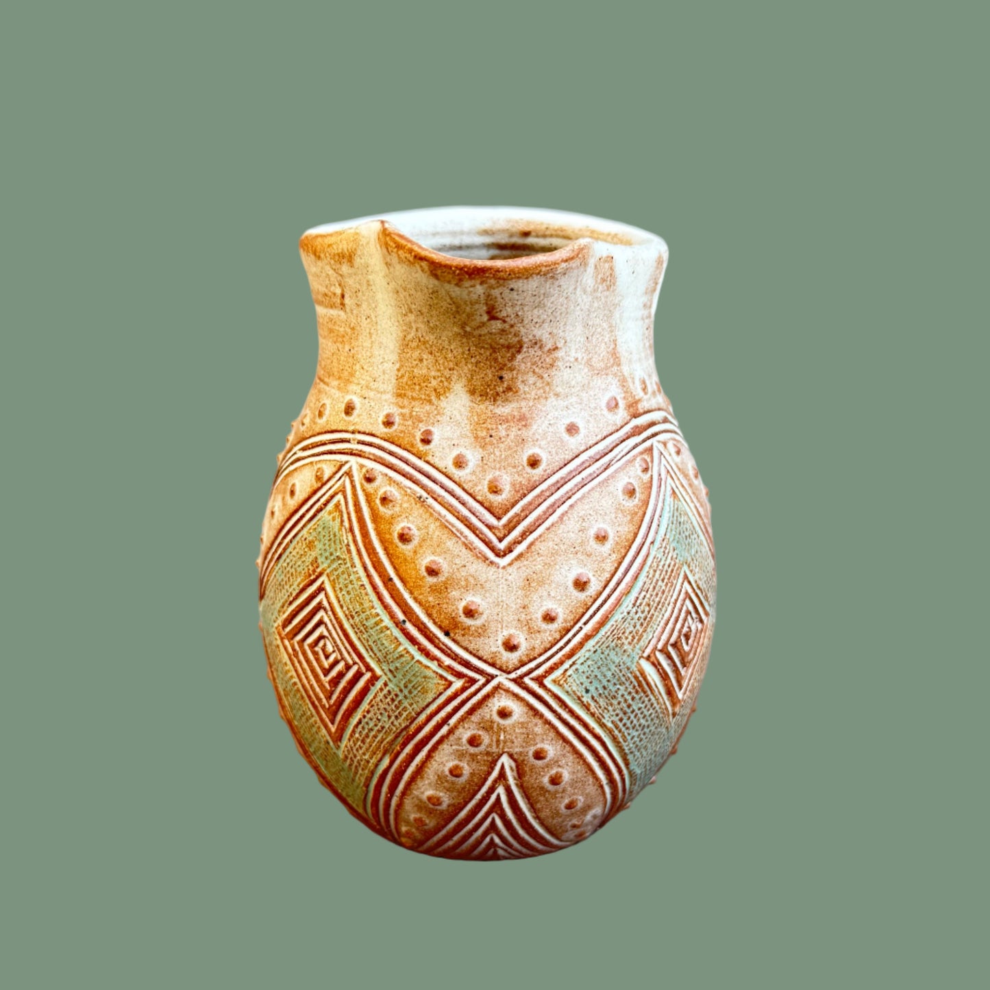Small Carved Pitcher