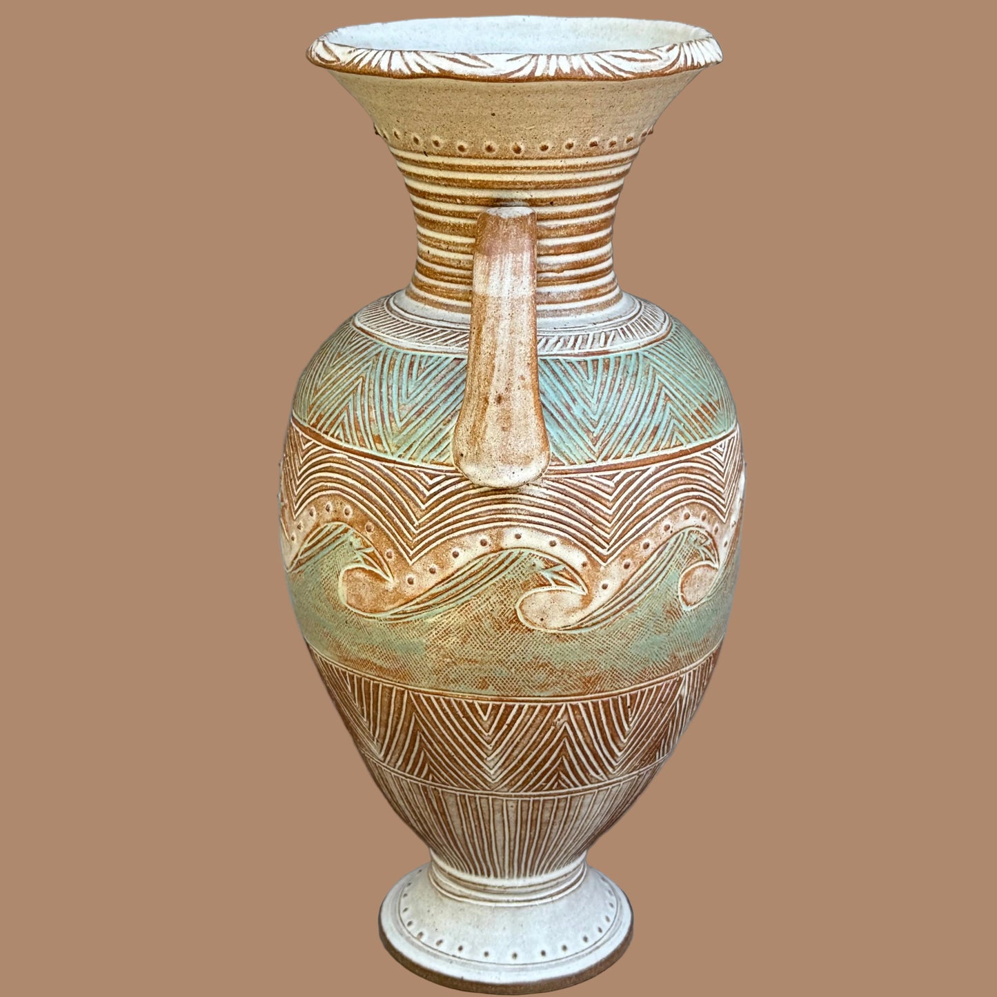 Bird Wave Amphora