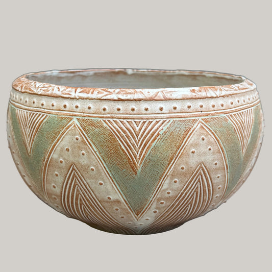 Carved Serving Bowl