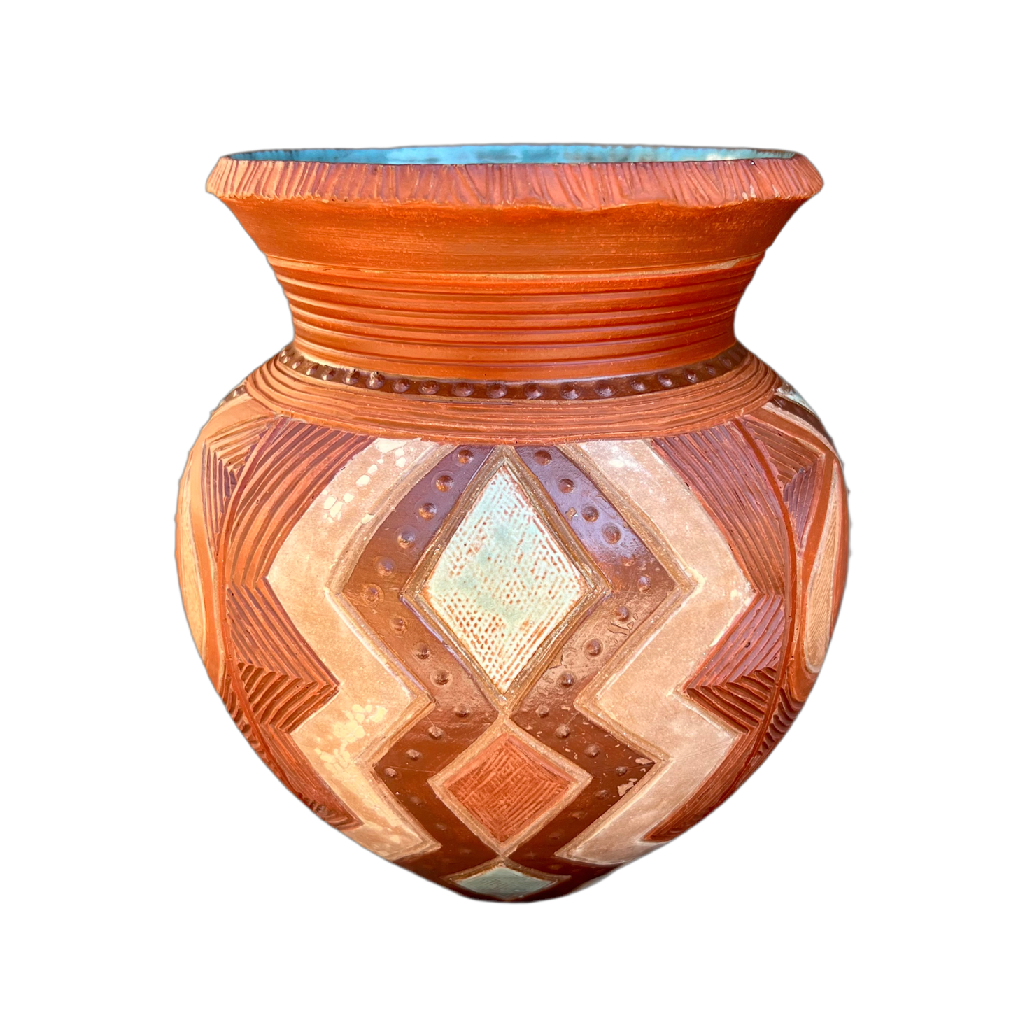 Earth Tone Kwali Vase