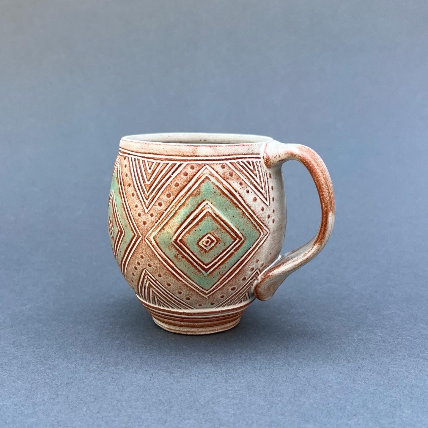 Medium Aqua Diamond Mug