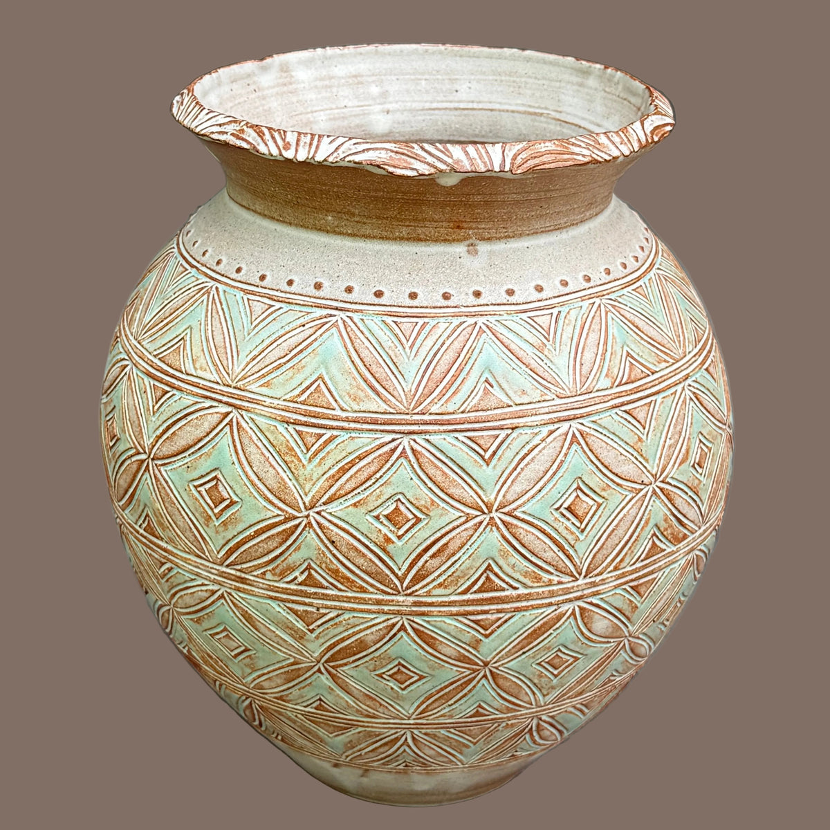 Aqua Diamond Vase