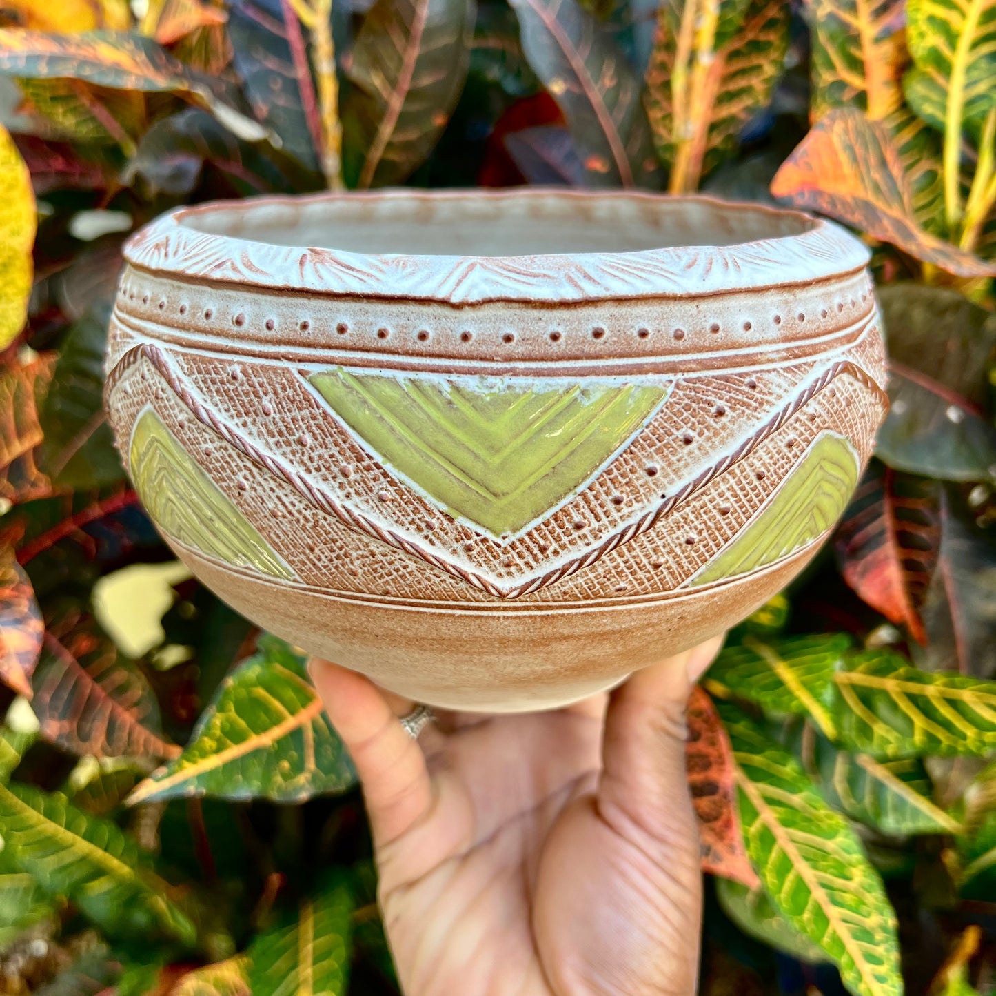Green Triangle Bowl