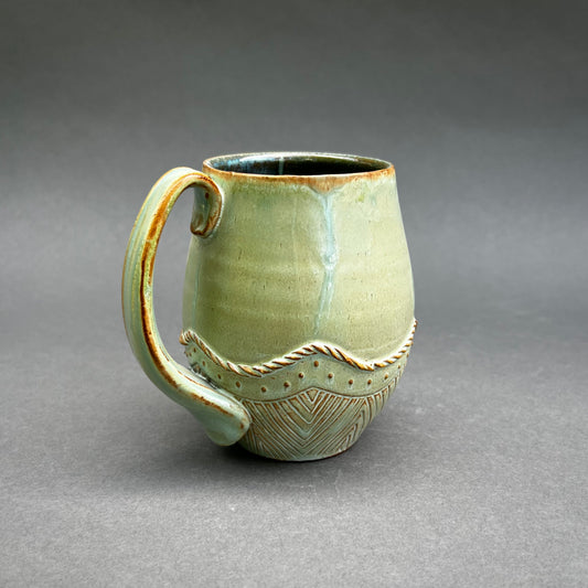 Coil Decorated Copper Mug