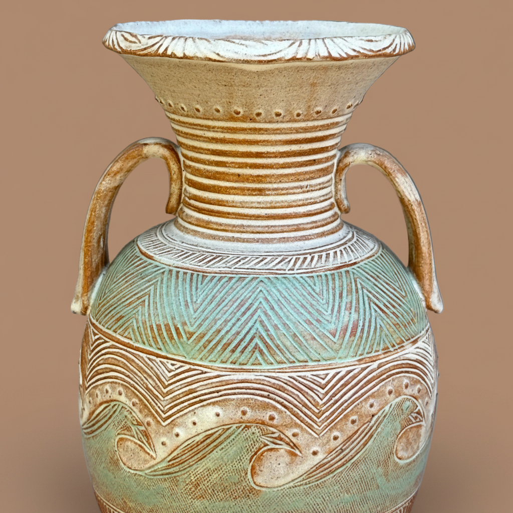 Bird Wave Amphora