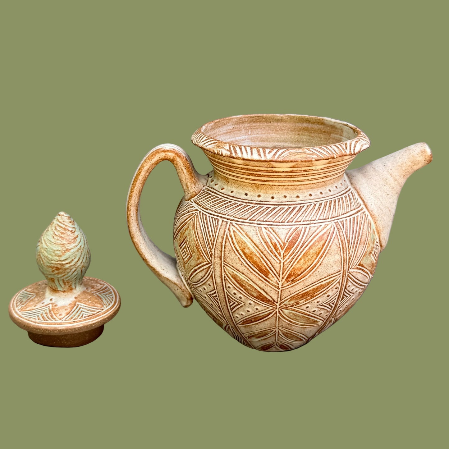 Carved Teapot