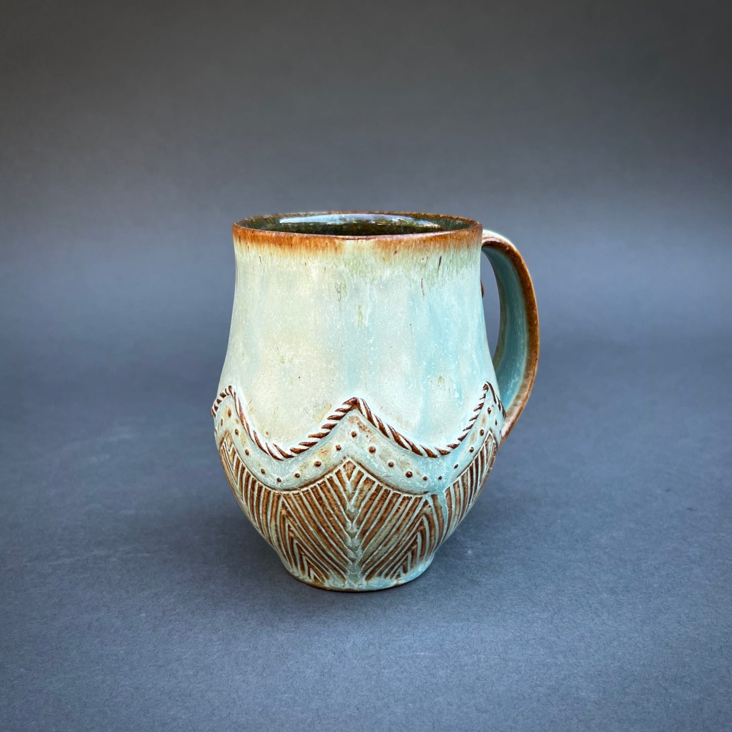 Copper Coil Decorated Mug