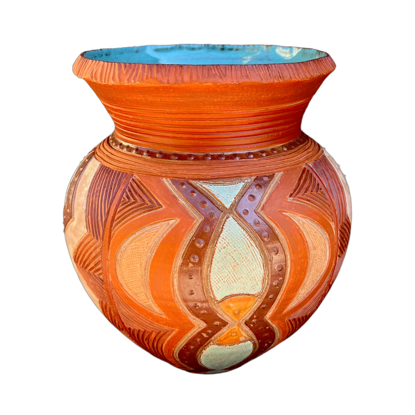 Earth Tone Kwali Vase