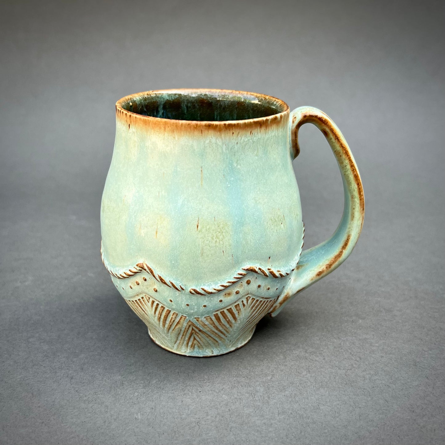 Coil Decorated Copper Mug