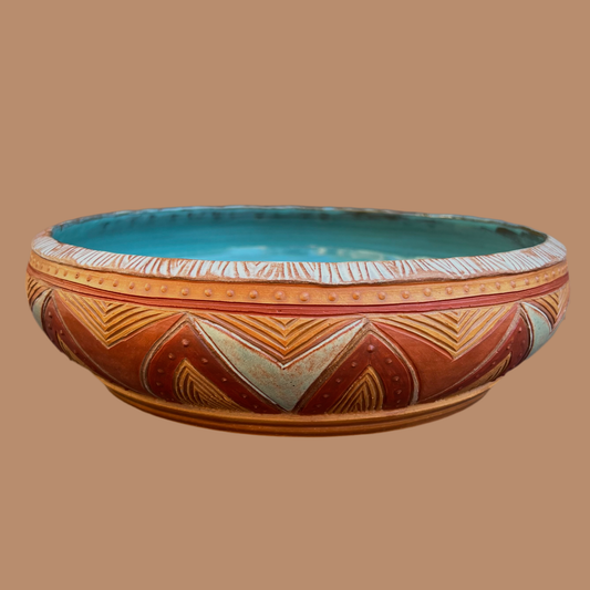 Earth Tone Serving Bowl