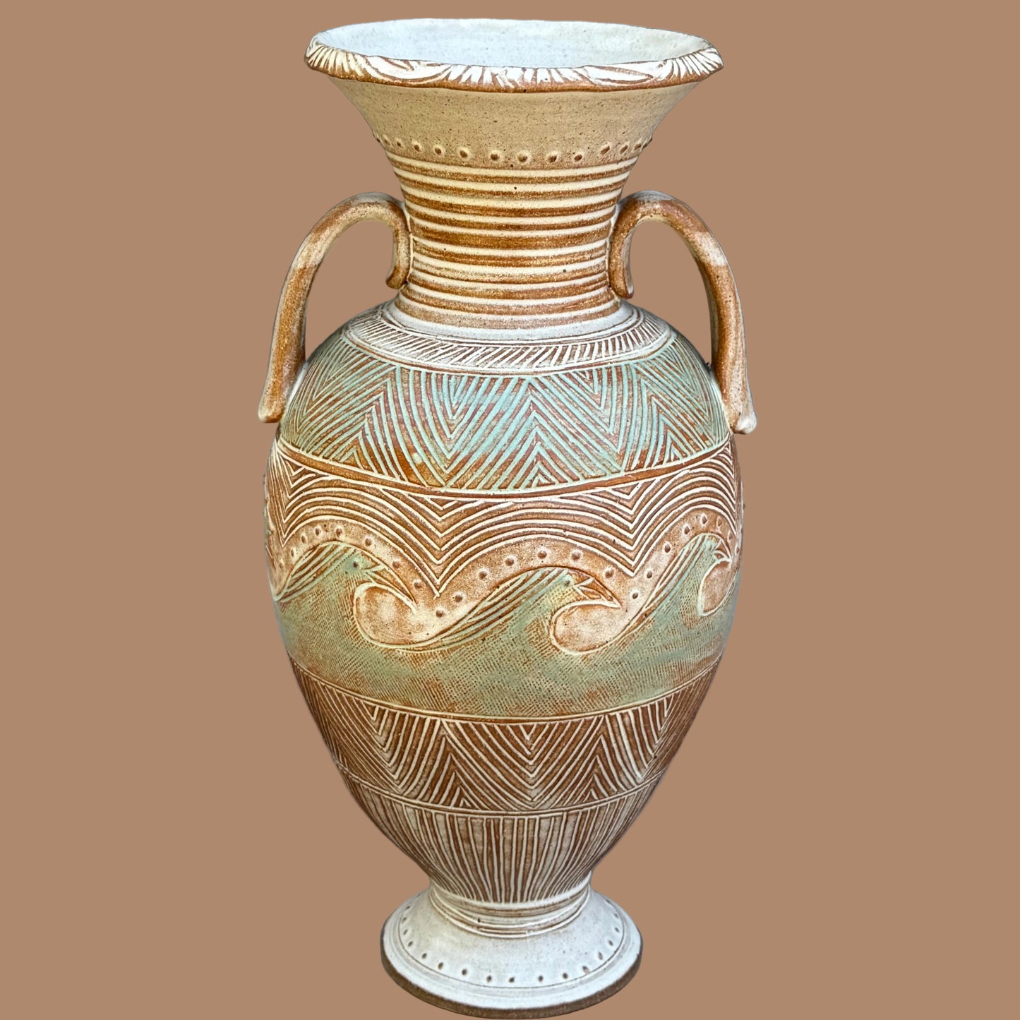 Bird Wave Amphora