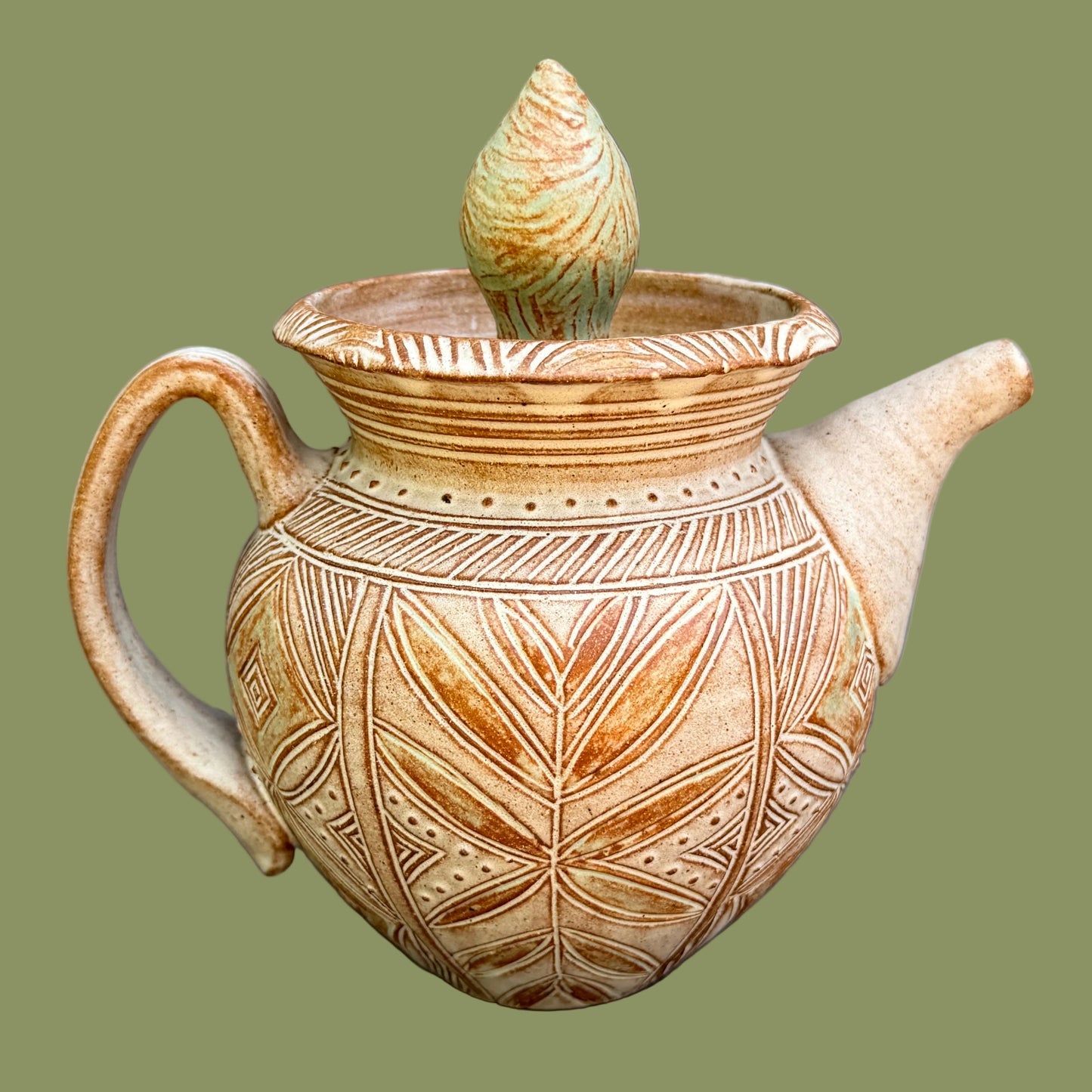 Carved Teapot