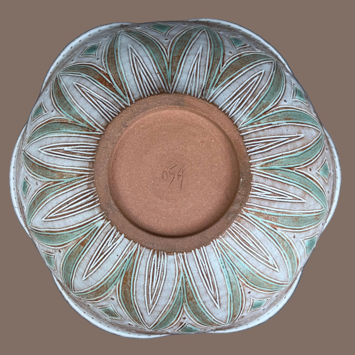 Wavy Rim Serving Bowl