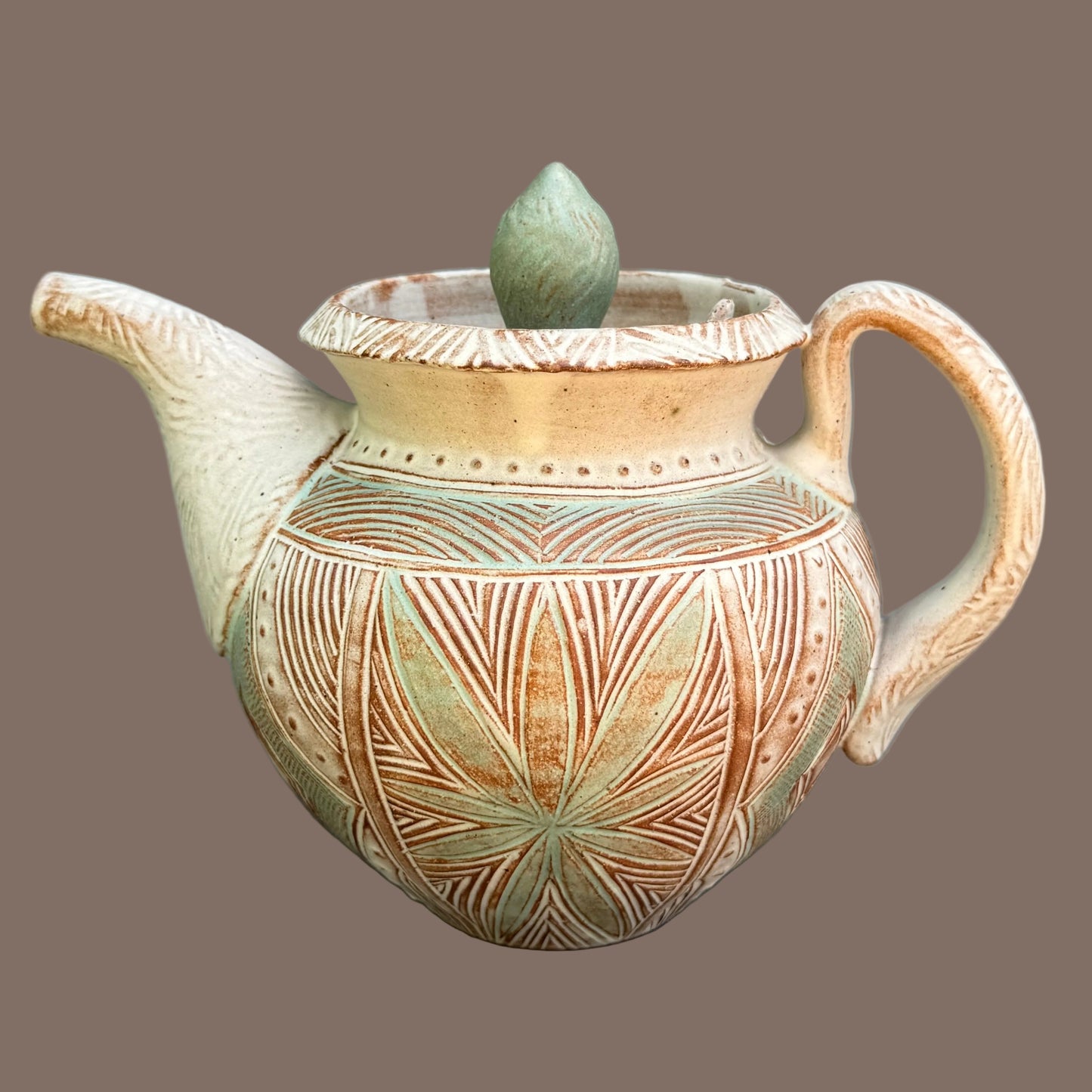 Carved Teapot