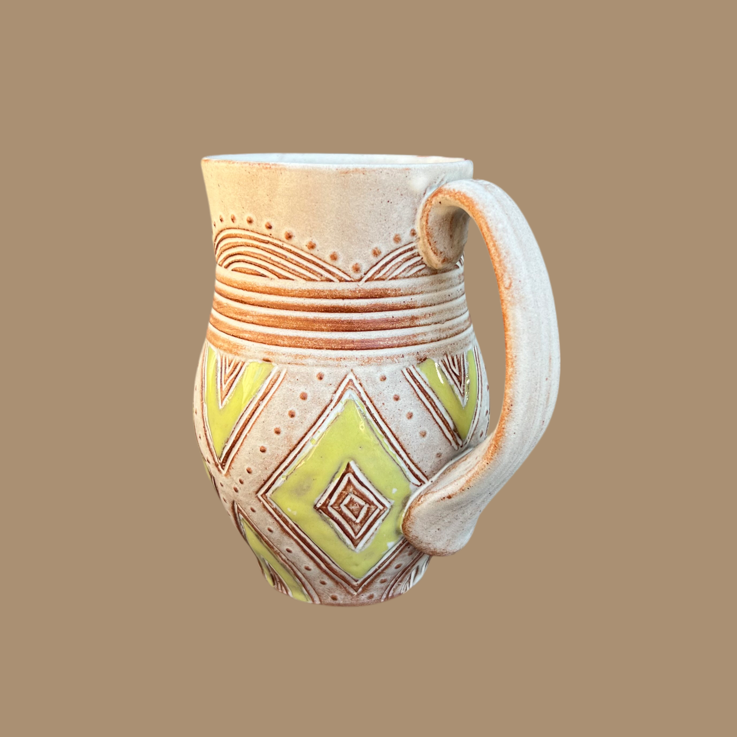 Chartreuse Diamond Kwali Mug