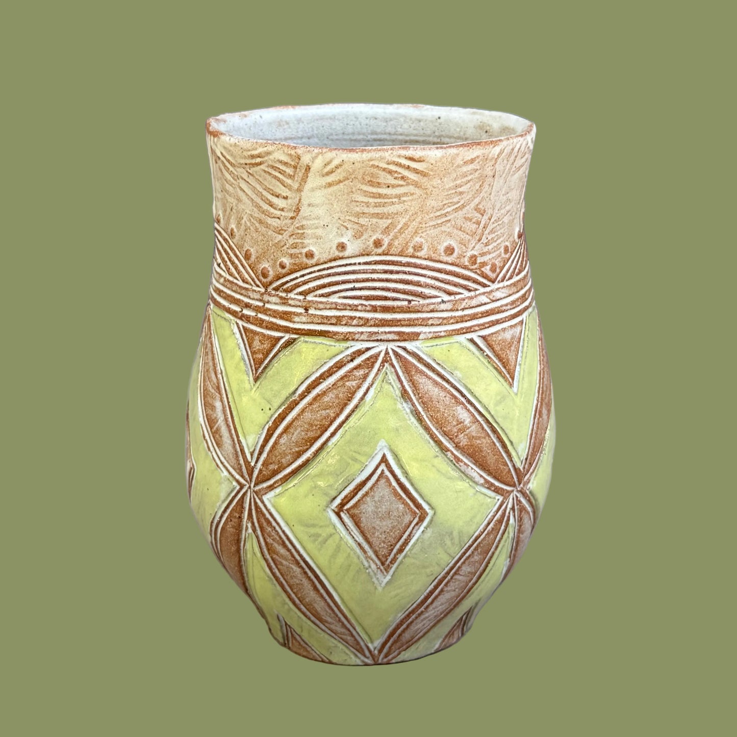 Chartreuse Diamond Kwali Mug