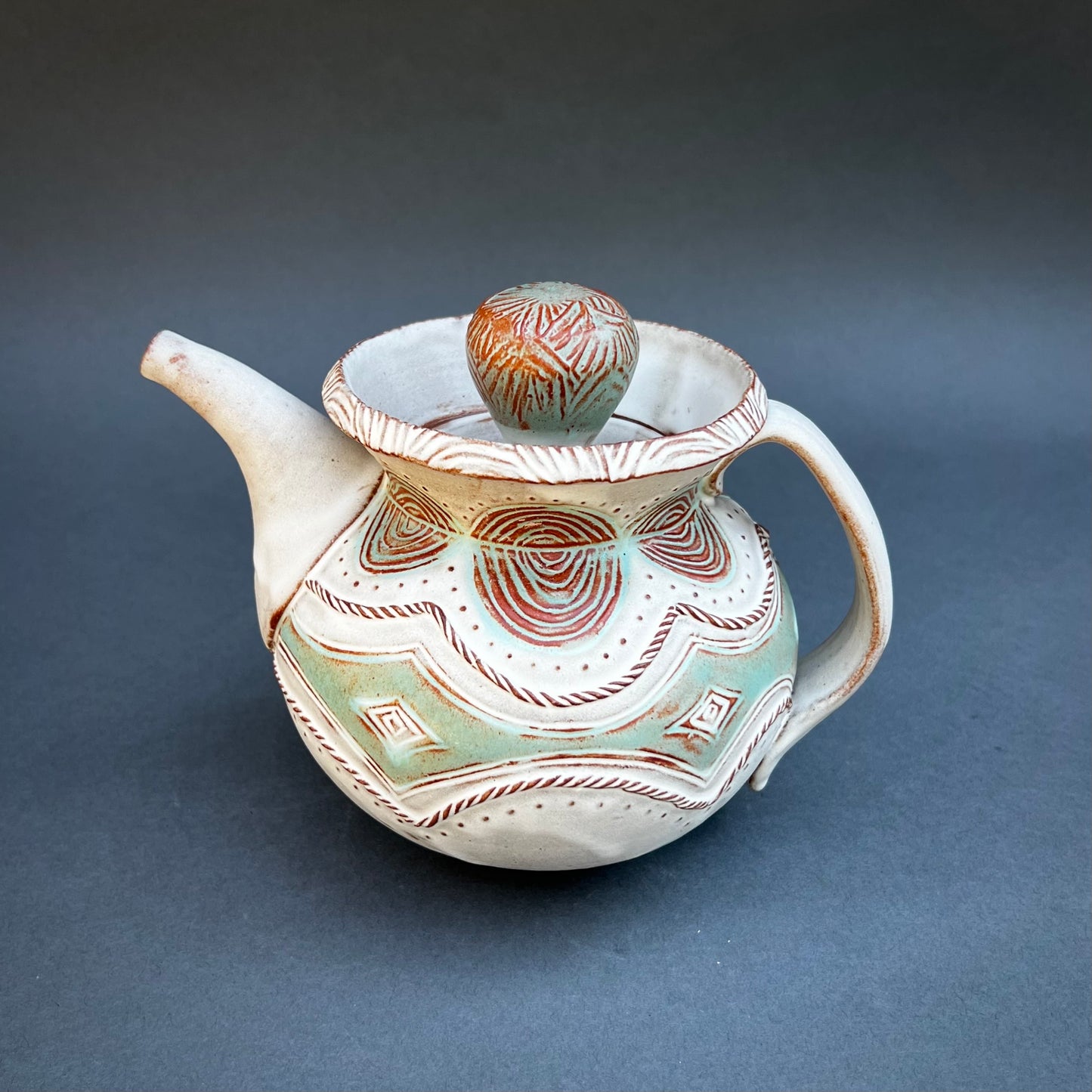Coil Decorated Teapot