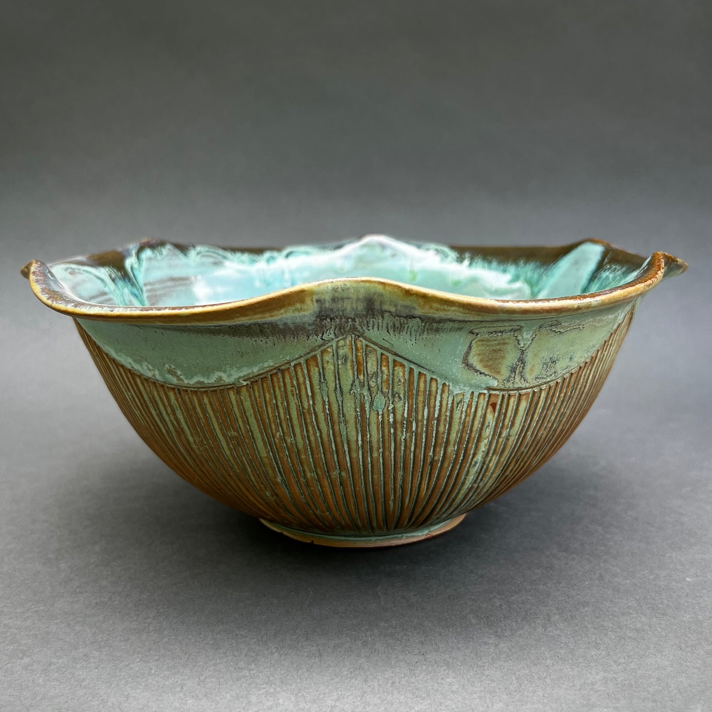 Copper Wave Serving Bowl