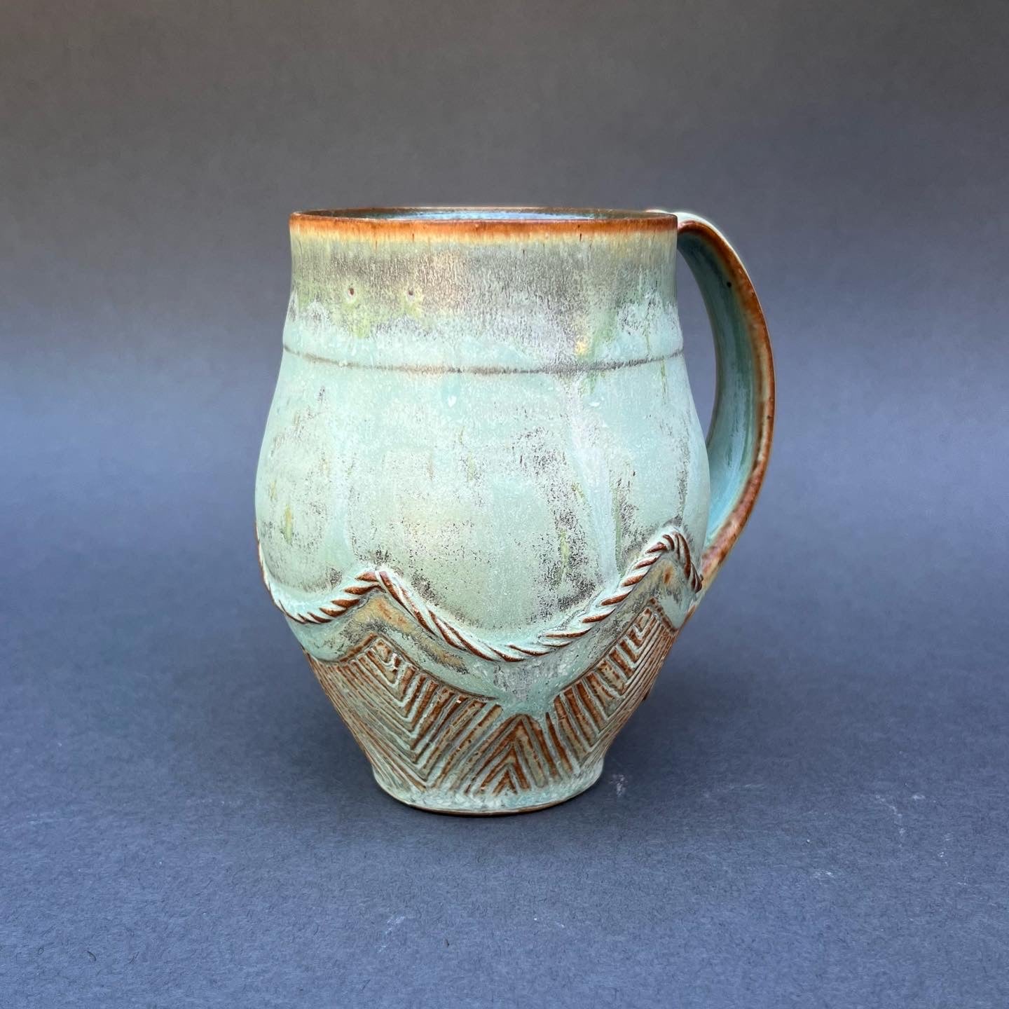 Medium Copper Coil Decorated Mug