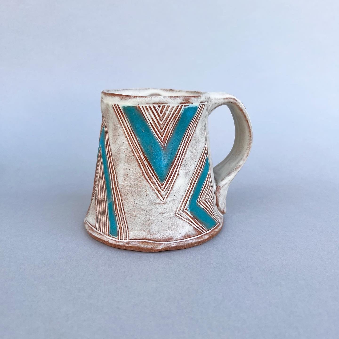 Turquoise & Cream Mug