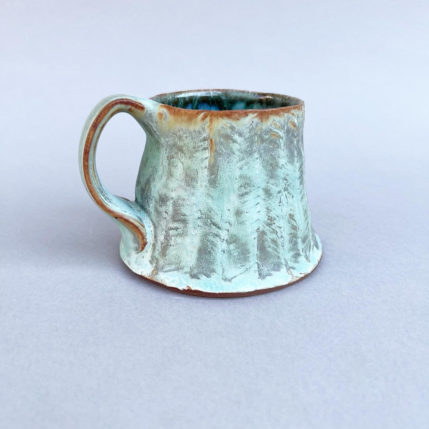 Chevron Stamped Copper Mug